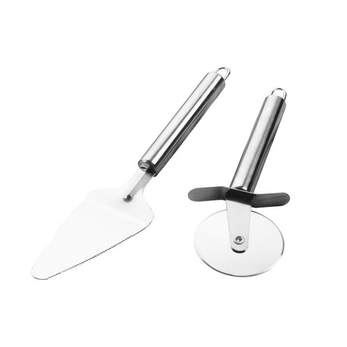 Stainless steel single-wheel pizza cutter, single-wheel pizza cutter, double-wheel pizza cutter, baking tools, cake spatula