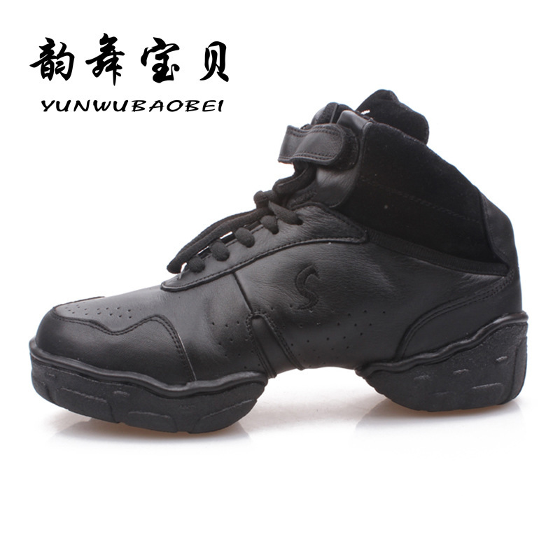 Modern Dance Shoes Square Dance Soft Sole All Year Round Cowhide Aerobics Shoes Sailor Dance Health Aerobics Jazz Aerobics