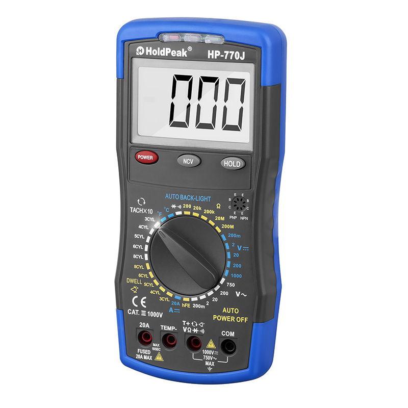 华普HP-770J高精度台式手持电压测试数字汽车表多功能万用表