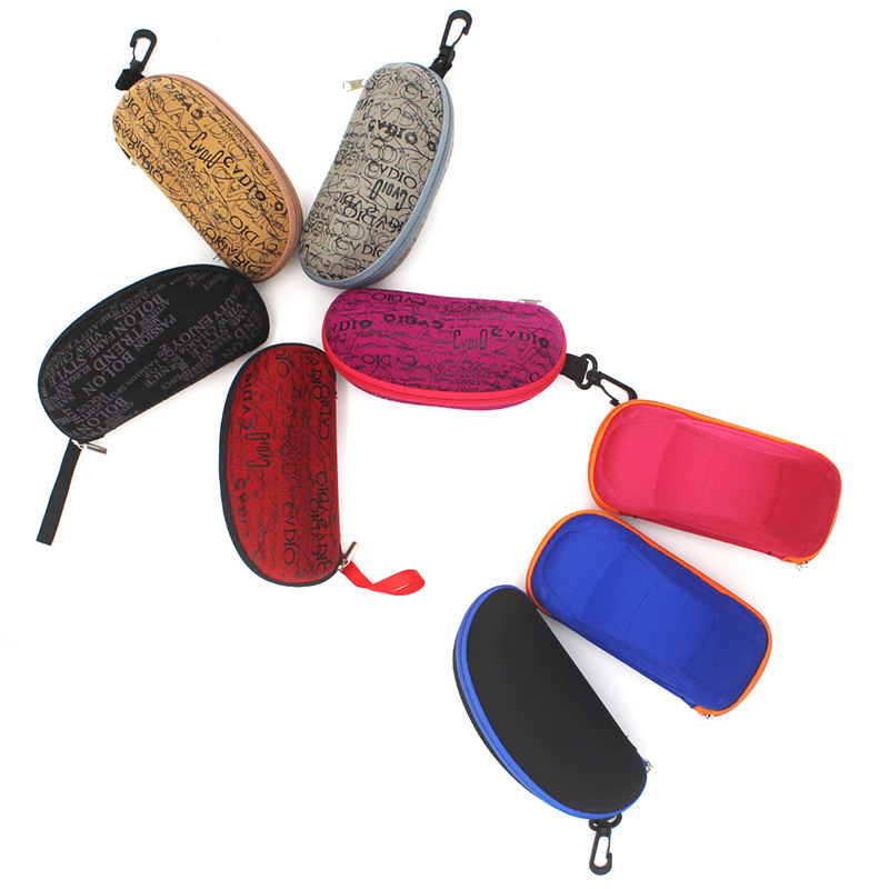 New Style Sunglasses Zipper Bag Hook Sunglasses Case Eva Soft Bag Glasses Case Ready Stock Large Sunglasses Case