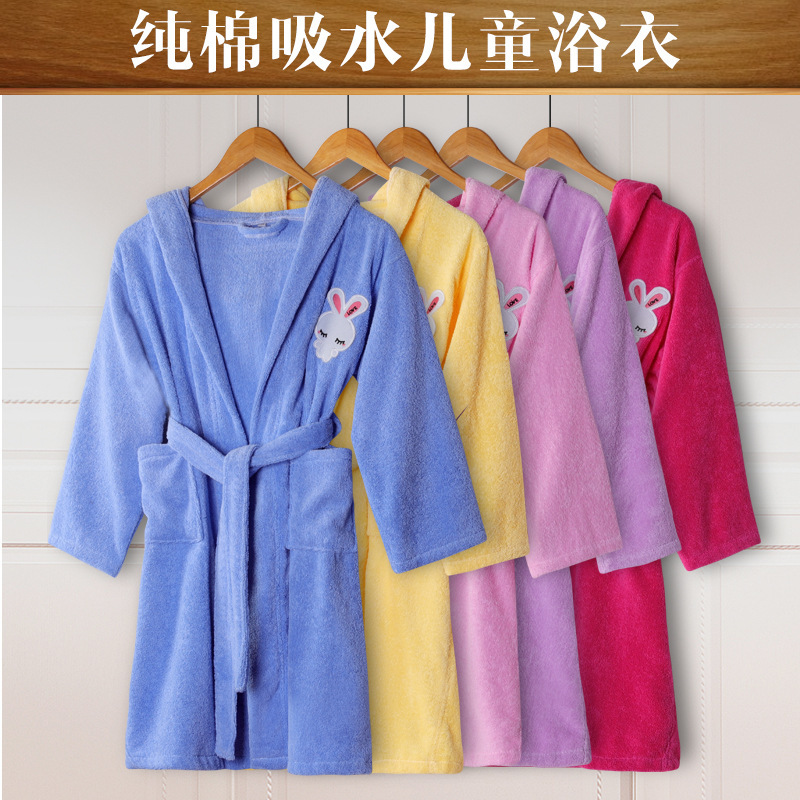 Children's hooded bathrobe absorbent bathrobe parent-child men's and women's towel bath towel thickened autumn and winter New one-piece delivery