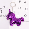 Retroreflective double-sided nail sequins, keychain, unicorn, wholesale