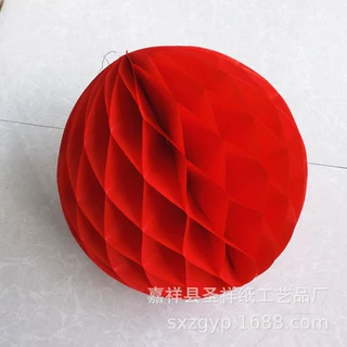 颜色齐全 彩色纸蜂窝球 厂家直销 20cm外贸品质蜂巢纸灯笼