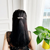 Metal hair accessory, fashionable hairgrip from pearl, golden hairpins, Korean style, wholesale