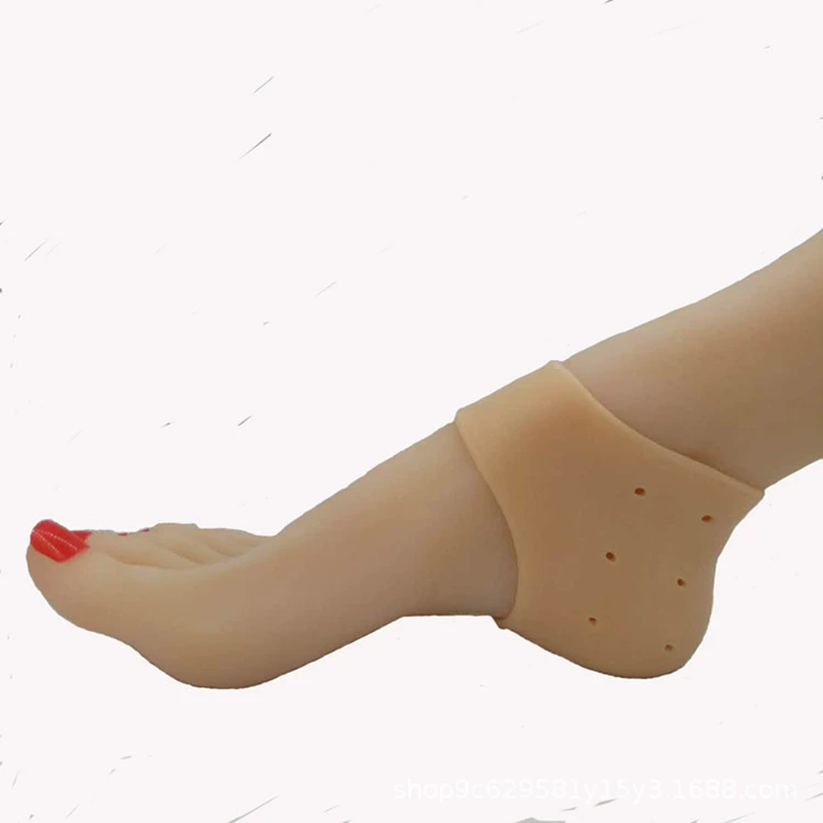 Фабрика прямой силиконовой Пятки защитный рукав для облегчения боли в пятке увлажняющие мужские и женские пятки носки