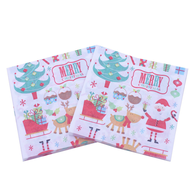 Christmas tissue napkin party decoration paper Christmas tissue napkin party decoration paper