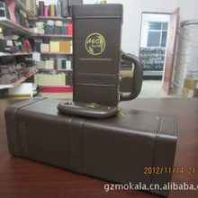 供应ASC单支红酒盒 纯手工皮革葡萄酒包装盒 皮革葡萄酒礼品盒