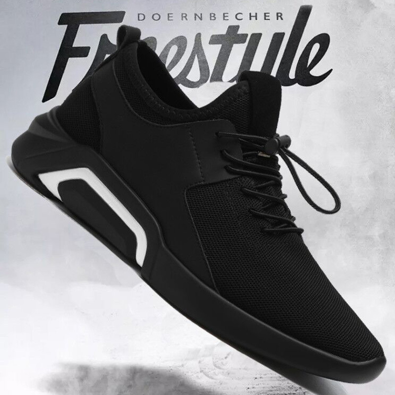 Men's Shoes 2026 New Breathable Sneakers Men's Korean Style Trendy British Mesh Shoes Black Business Shoes Sports Casual Shoes