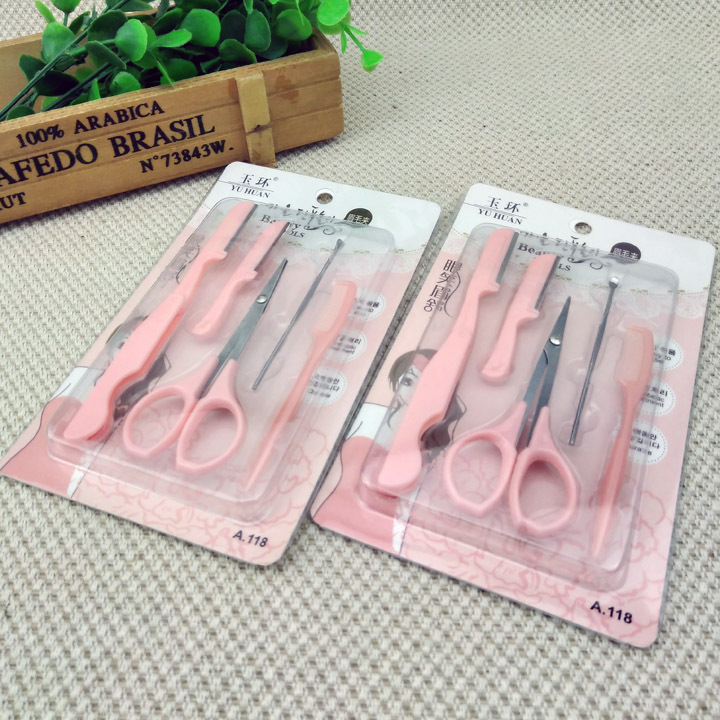 H1 425 118 cinco piezas conjunto de herramientas de belleza ceja trimmer ceja tijeras herramientas de belleza traje Yiwu 2 yuanes tienda