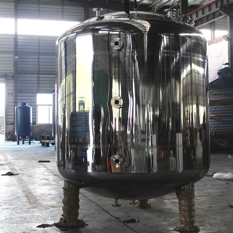 源头厂家供应优质不锈钢304 内外抛光卫生锥形水箱 锥形储水罐