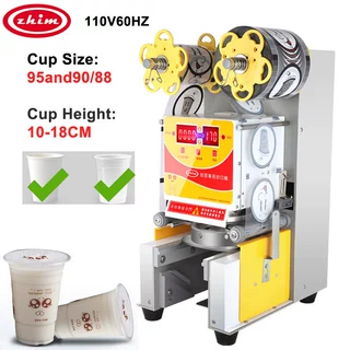 110V美标欧标纸杯塑料杯封杯机奶茶封口机封口热封全自动