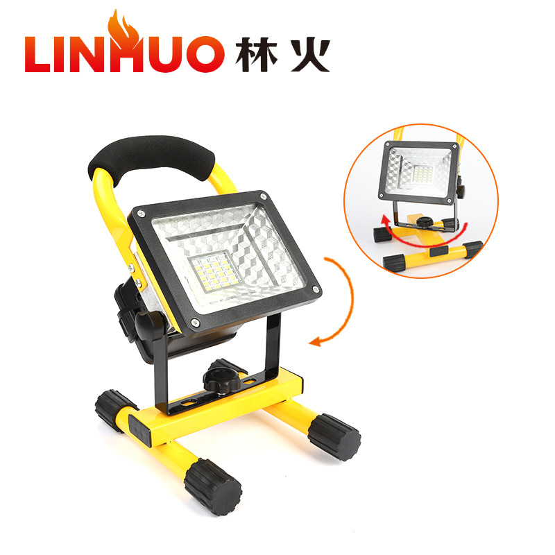 Luz de inundación LED luz fuerte reflector sitio de construcción trabajo móvil minero luz rojo azul flash luz de advertencia reflector al por mayor