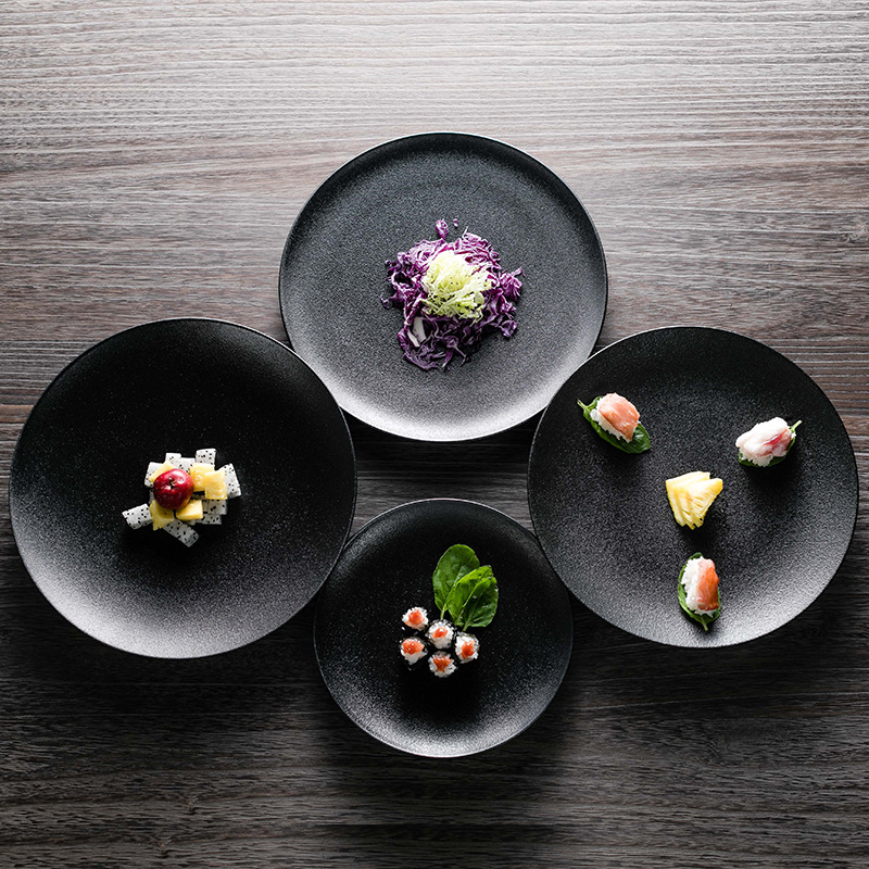 Placa de cerámica Helada Negra del restaurante de la calidad al por mayor