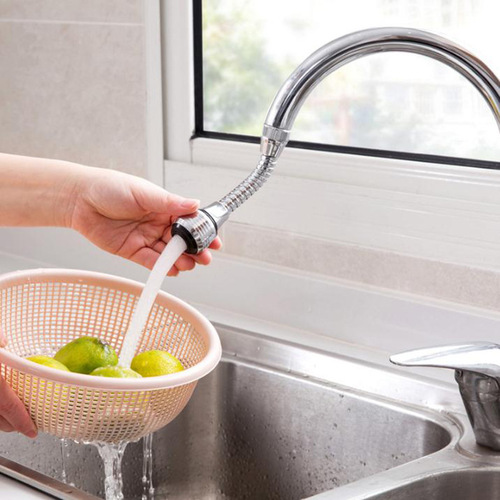 Extended faucet spout anti-splash head water saver kitchen household extended shower spray extender filter