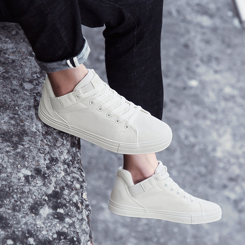 Spor ayakkabı, öğrenci, tüm karatahta iş elbiseleri yazlık beyaz kaykay Instagram erkek kanvas ayakkabılar, trend ayakkabılar_voghion.com