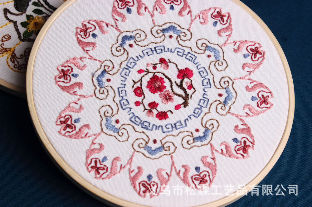 Yulian pedir corazón mandala DIY paquete de material bordado hecho a mano de estilo europeo auto-bordado tela traje de costura