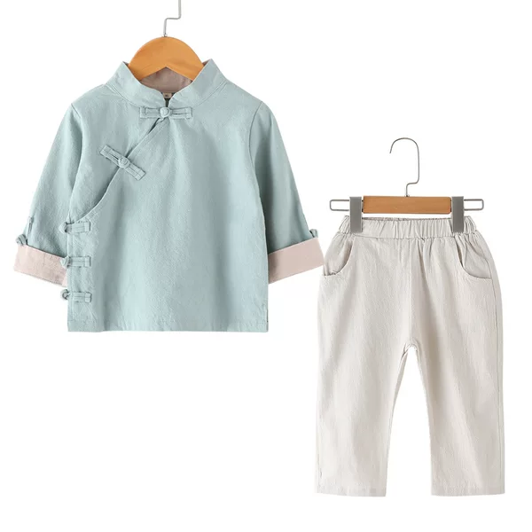 Chinese Style Children's Clothing for Boys Spring and Autumn Style for Girls Hanfu Guoxue Clothing for Children Garden Clothing Chinese Style Children's Clothing