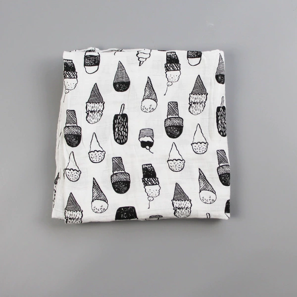 Black and white ice cream