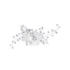 White crystal from pearl, hair accessory, hairgrip for bride, European style, wholesale