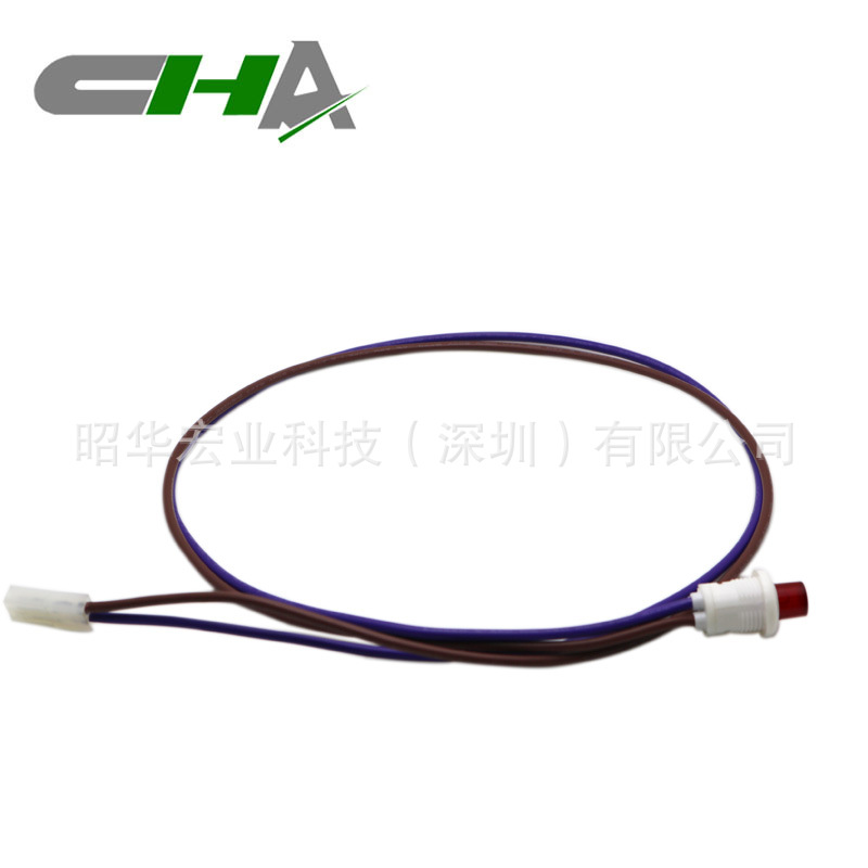 供应应急照明灯指示灯 按钮开关  红头按键开关带线 带灯开关