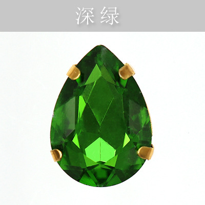 Suministro directo de agua con fondo de oro, gota de agua, cristal, diamante, vestido de novia, accesorios de joyería de cristal, accesorios, gota de agua multicolor, diamante de garra