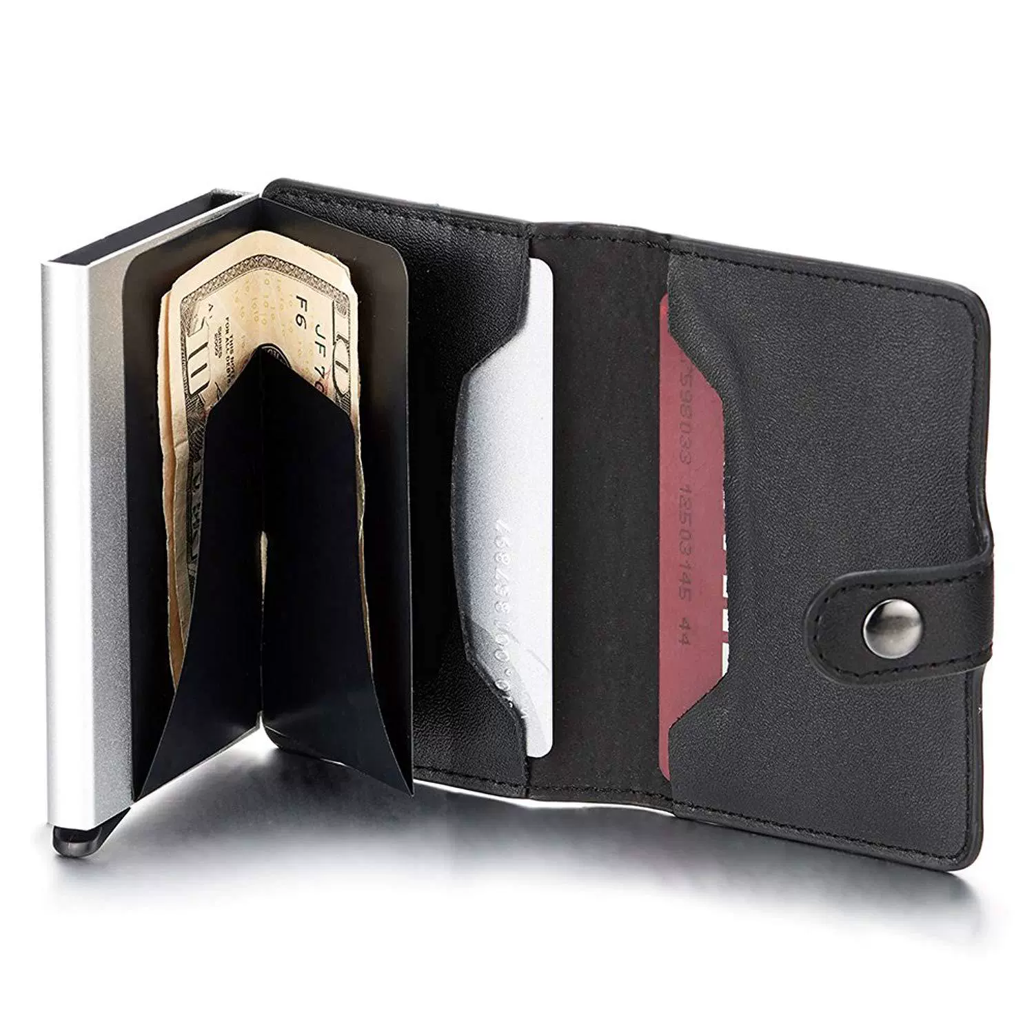 定制钱包自动式卡包铝合金PUSH自弹出卡包卡套钱夹便携式自动卡包