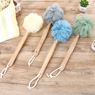 Bath artifact Bath flower long handle strong Bath Ball Don't ask people to rub back bath ball