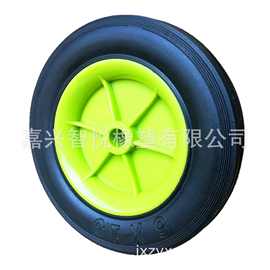 6寸塑料轮辐橡胶实心轮子 高弹性橡胶工业制品