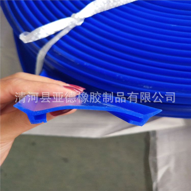 直销硅胶耐高温密封条 蓝色硅胶密实密封条 来图来样