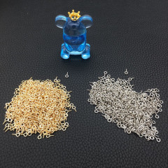 Sheep horn nail DIY metal accessory, gold, silver, 100 pieces per pack