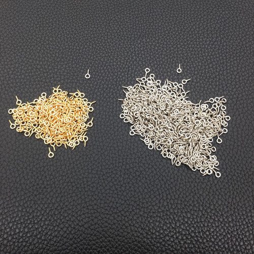 Sheep horn nail DIY metal accessory, gold, silver, 100 pieces per pack