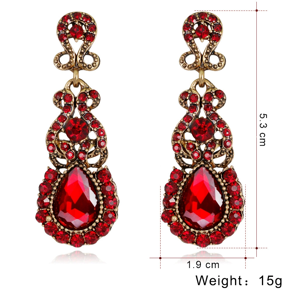 Classic earrings drop-shaped, European style
