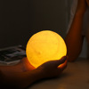 Moon, night light for bed, remote control, 3D