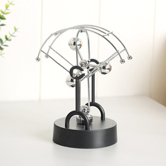 Perpetual Motion Three-Ball Model, Plastic Electromagnetic Swing, Novel and Unique Home Decor Craft, Ornament, Gift
