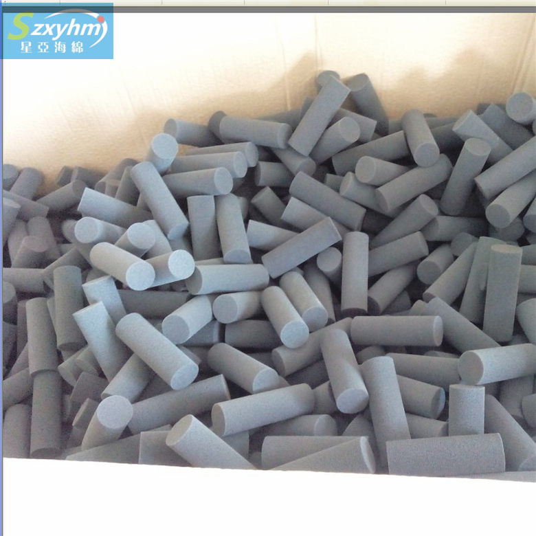 实心圆形泡棉 圆柱形海绵 黄色圆柱高密度冲型 穿线羊肚子节育棉