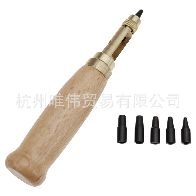 Punzón de cinturón automático reemplazable punzón de cinturón de cabeza múltiple silenciador punzón de cinturón punzón giratorio Juego de 6 piezas (punzón de cinturón)