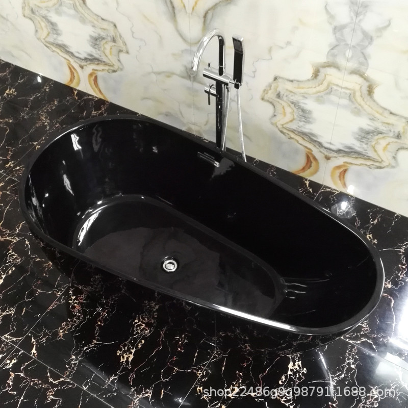 Una bañera de acrílico independiente sin costuras de alta calidad para adultos bañera de borde delgado 1.3 - 1.7m bañera