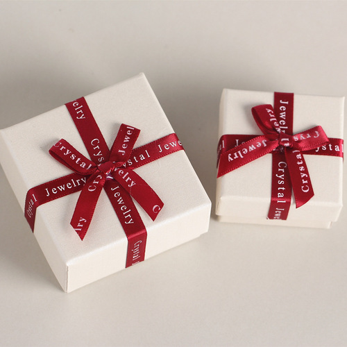 Minimalist Bow Ribbon Jewelry Box Earrings Box Necklace Box Ring Box Gift Box Gift Set