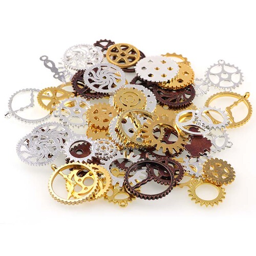 Steampunk mechanical gear alloy DIY jewelry accessories sold by the pound cross-border factory direct sales