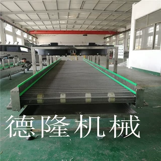 不锈钢链网输送机网带拐角传送带流水线果脯摊凉降温输送带