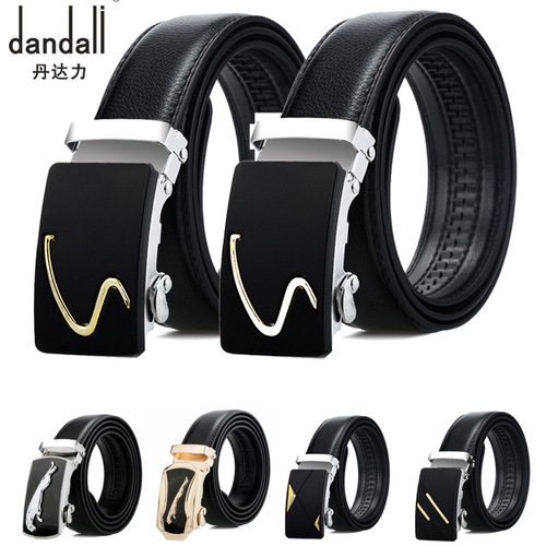 Dandali factory direct sales men's automatic buckle belt black buckle head men's casual belt Pinduoduo