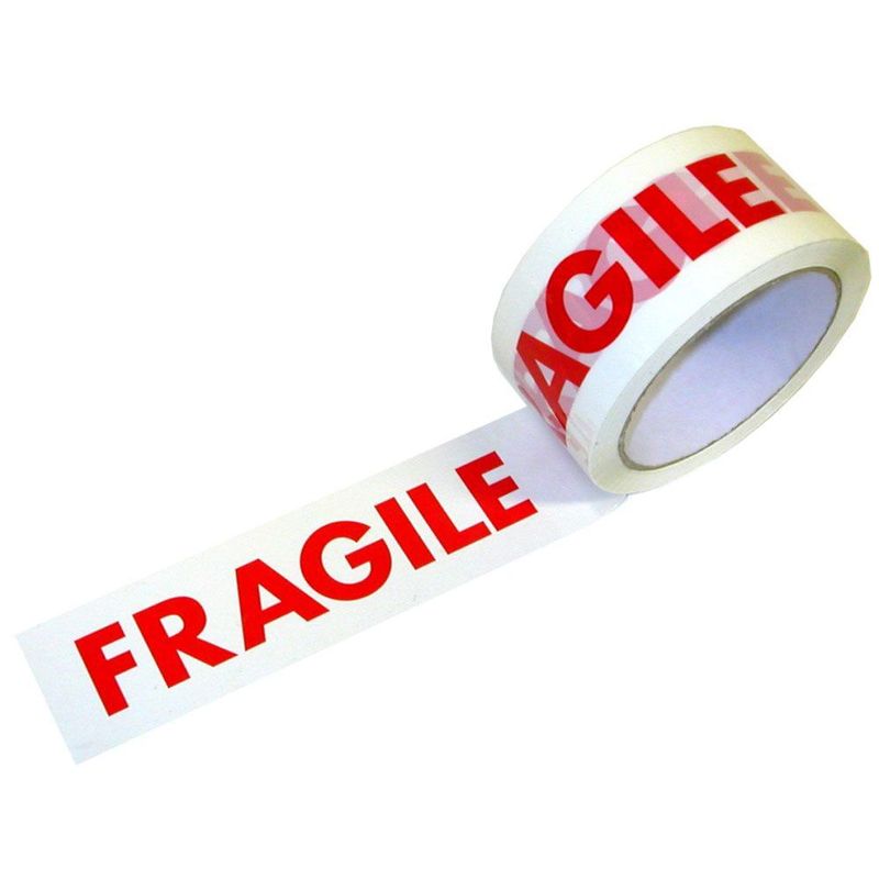 Fragile Items Warning Tape with White Background and English Text for Sealing Boxes, Fragile Packaging Sealing Tape Fragile Items Warning Tape with White Background and English Text for Sealing Boxes, Fragile Packaging Sealing Tape