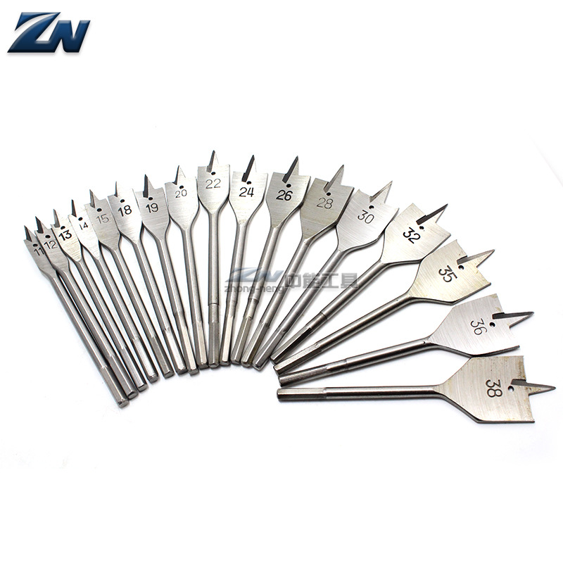 Taladro plano para trabajar la madera Juego de 6 piezas Traje de 13 piezas Traje de taladro plano Taladro de tres puntas Abridor de agujero de madera