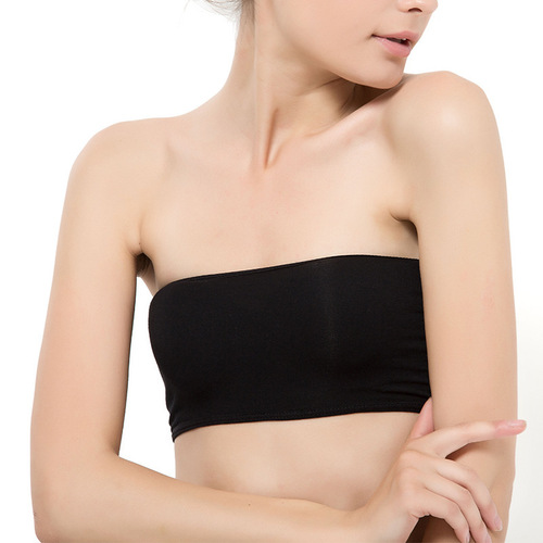 Langsha summer tube top thin women's base underwear anti-exposure without pads one piece strapless bra to wrap the chest