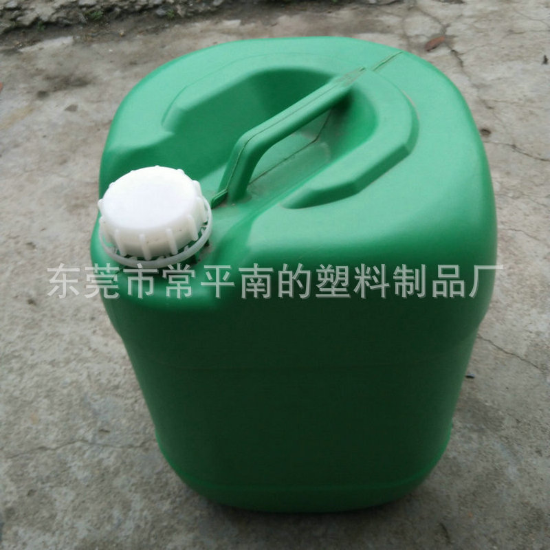 厂家直销绿色20L升小口化工桶塑料桶胶水罐20kg公斤方形化工桶罐