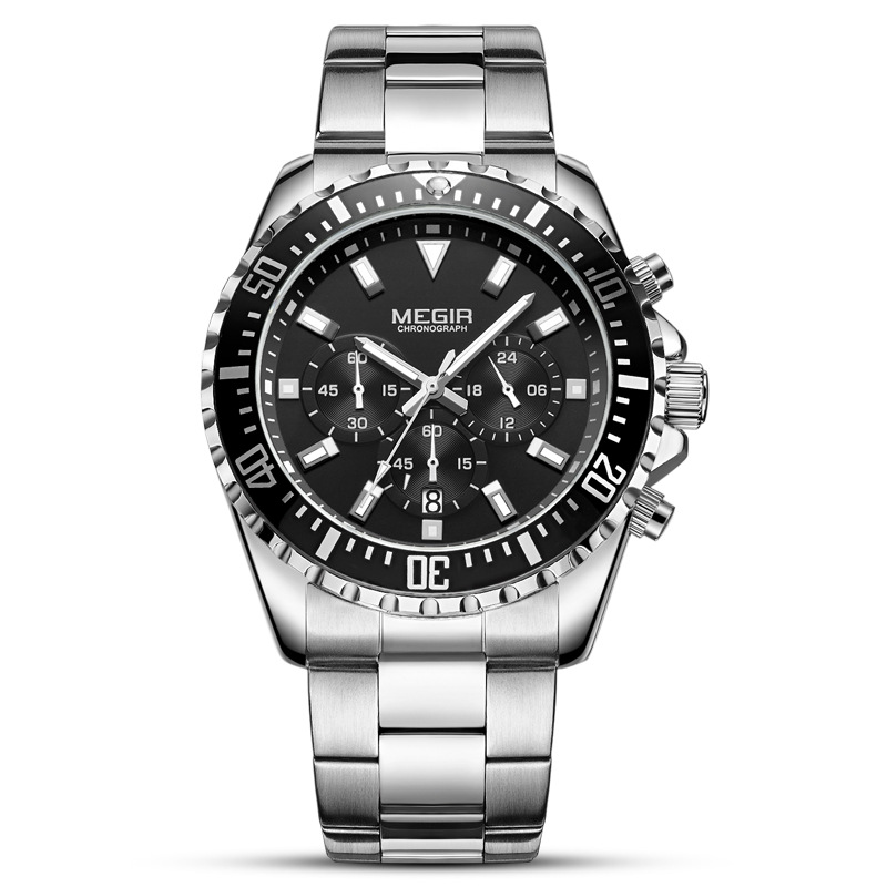 New Watch Megal MEGIR Multifunctional Watch Men's Fashion, Sports, Business Calendar, Luminous Men's Watch Quartz Watch 2064_voghion.com