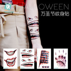 New Halloween tattoo sticker realistic original horror bloodstain scar cover tattoo sticker blood lips tattoo