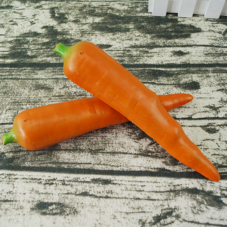 Fábrica al por mayor simulación modelo de zanahoria restaurante centro comercial ventana fotografía zanahoria decoración apoyos