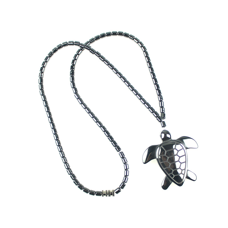 European and American cross-border jewelry retro exaggerated personality non-magnetic necklace handmade beaded pendant necklace women's chain