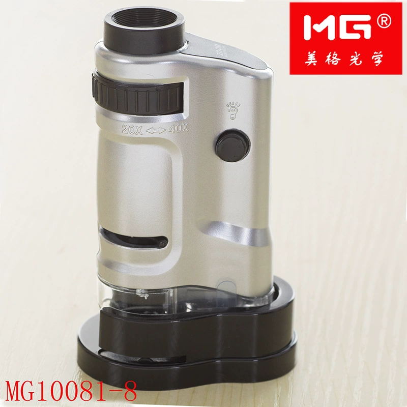 Микроскоп миниатюрный с ультрашироким окуляром, 20-40-кратное увеличение, MG10081-8, широкоугольный, портативный, прямые поставки с завода
